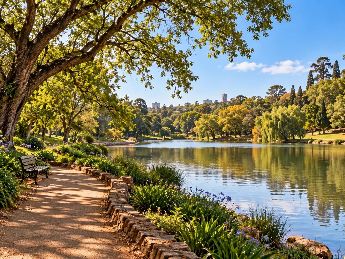 Recreación original del Jardín Botánico y la presa de Emmarentia