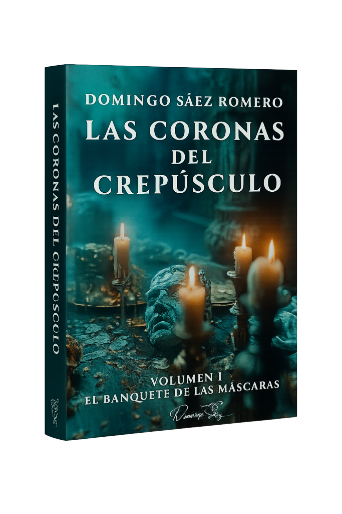 Portada de El Banquete de las Máscaras – Las Coronas del Crepúsculo, fantasía épica